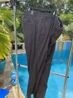 Authentic Ag Adriano Goldschmied Black Tailored Leg Elastic Cotton Pants 40R
