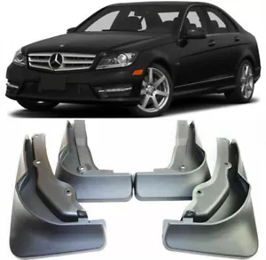 Genuine Set Mud Flaps Splash Guards For 2011-2014 Benz C Class AMG / C63 Sedan - Picture 1 of 7