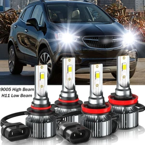 4x 9005+H11 LED Headlight Combo Hi-Lo Beam Bulbs Kit For Buick Encore 2013-2019 - Picture 1 of 12
