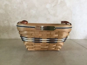 Life Air 2008 American Traditions Handwoven Basket With 2 Leather Handles - Picture 1 of 10