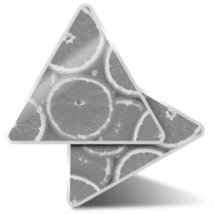 2 x Triangle Stickers 10cm - BW - Healthy Food Sliced #39145 - Bild 1 von 9