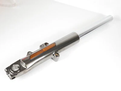 OEM 14-23 CVO Harley Davidson Smoked Satin Chrome Right Lower Fork Slider Leg - Image 1 of 4