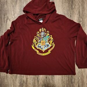 Harry Potter Hogwarts Adult Pullover Hoodie Sweatshirt Crest Size 3X (no string)