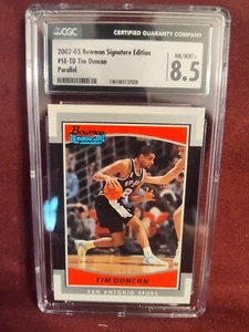 TIM DUNCAN 2002-03 BOWMAN SIGNATURE EDITION PARALLEL 127/249 CGC 8.5 - Picture 1 of 1