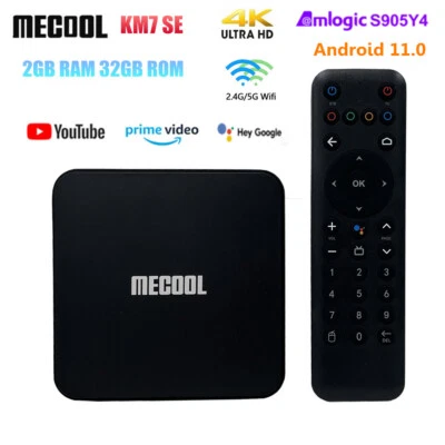 MECOOL KM7 SE ATV Android 11 TV Box 2G 32G S905Y4 WiFi BT5.1 AV1 HDR Set top Box - Image 1 of 4