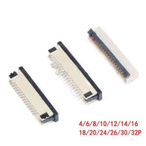FPC/FFC Connector 1.0mm Pitch Top / Bottom Interface 4/6/8/10/12/14- 32Pin Lead - Picture 1 of 9