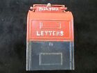 VINTAGE US MAIL BOX LETTERS COIN BANK - CAST IRON - RED WHITE & BLUE