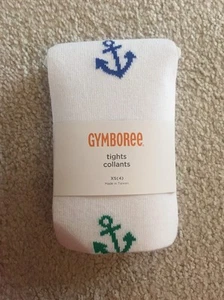 NWT GYMBOREE GIRLS ANCHOR WHITE TIGHTS COLLANTS SIZE XS(4) - Picture 1 of 1