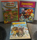 Three DVDs Little Einsteins, Fraggle Rock, Madagascar, Pre-owned Tested 