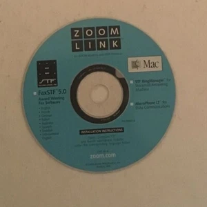 ZOOM LINK CD for Zoom Modems Mac Apple FaxSTF 5.0 STF RingManager MicroPhone LT - Picture 1 of 1