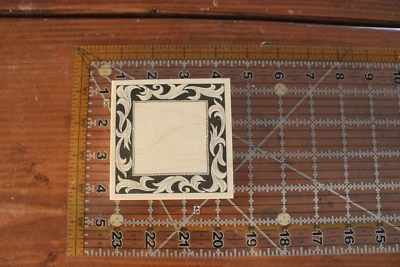 Sello de goma de madera ALL NIGHT MEDIA MARCO CUADRADO remolinos Foto 1 de 2