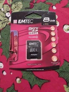 EMTEC Class 4 microSDHC Flash Memory Card, 8GB with SD Adapter - 375 - Picture 1 of 2