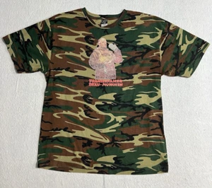Vintage Code V Y2K franziskaner brau munchen Camo T shirt men sz XL - Picture 1 of 12