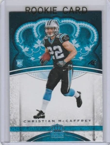 CHRISTIAN McCAFFREY ROOKIE CARD Crown Royale 2017 RC Carolina Panthers! - Picture 1 of 2