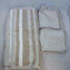 Tru Melange Heathered Stripe Towels 2 Hand Towels & Wash Cloths