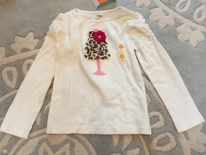 NEW Gymboree Parisian Chic Dress Form 3D Leopard Flower Gem Shirt 5 - Picture 1 of 2