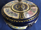 Blue And Floral Pattern Huntley And Palmers Vintage Biscuit Tin 20Cm X 10Cm
