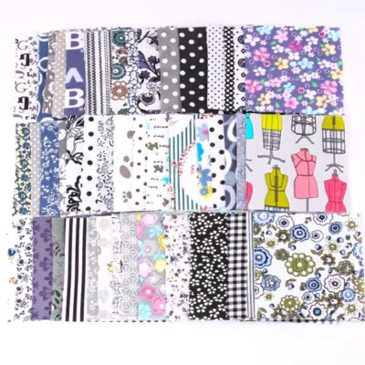 5/7/30/50pcs Cotton Fabric Assorted PreCut Charm Quilt DIY Craft Gift 4/10"inch - Image 1 of 4