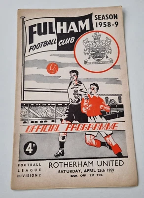 1958/59 DIVISION 2 - FULHAM v. ROTHERHAM UNITED - Image 1 of 2