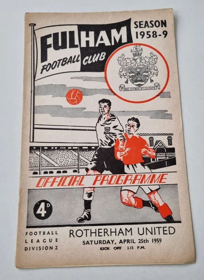1958/59 DIVISION 2 - FULHAM v. ROTHERHAM UNITED - Image 1 of 2