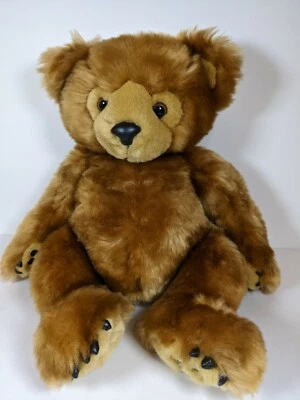 FIRST MAIN  "DIMPLES" PLUSH TEDDY BEAR BROWN JOINTED CUTE STUFFED CUDDLY BEAR - Image 1 of 4