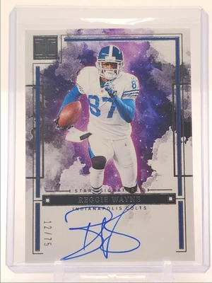 REGGIE WAYNE 2025 IMPECCABLE STARS SIGNATURES COLTS AUTO /75 Q2277 - Image 1 of 2
