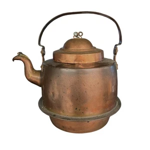 Antique Copper Tea Kettle Sweden Large 2.5L Bird's Beak Spout Unsigned - Picture 1 of 7