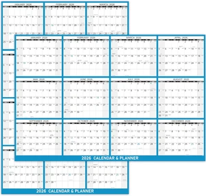 2026 Yearly Wall Calendar - Large Dry Erase Calendar for Wall, 23" X 35", JAN. 2 - Picture 1 of 12