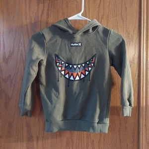 Hurley Green Graphic Hoodie Sweatshirt Size 7 Monster Boys Skater Punk - Picture 1 of 5