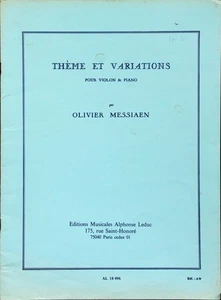 Messiaen.Theme and Variations for violin and piano - Picture 1 of 1