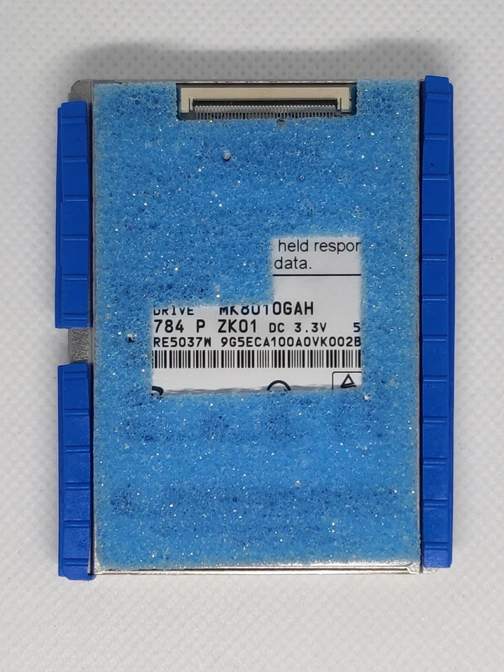 80GB HDD for iPod Classic - Toshiba MK8010GAH, 1.8" ZIF hard drive (thick) - Image 1 of 1
