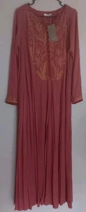 Aab Pink Cedar Maxikleid Langarm Größe: M / 58" Neu mit Etikett - Bild 1 von 6