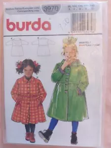 Abrigo o chaqueta para niños Burda 3970 talla 3-10 - Imagen 1 de 2