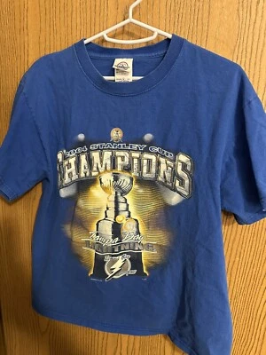 Tampa Bay Lightning 2004 Stanley Cup Champions NHL Camiseta Azul Adulto Mediana  Foto 1 de 3