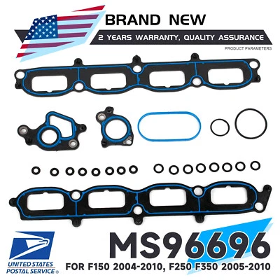 Juego de juntas de colector de admisión para 04-10 Ford F150 2005-10 F250 F350 Super Duty 5,4 L Foto 1 de 4