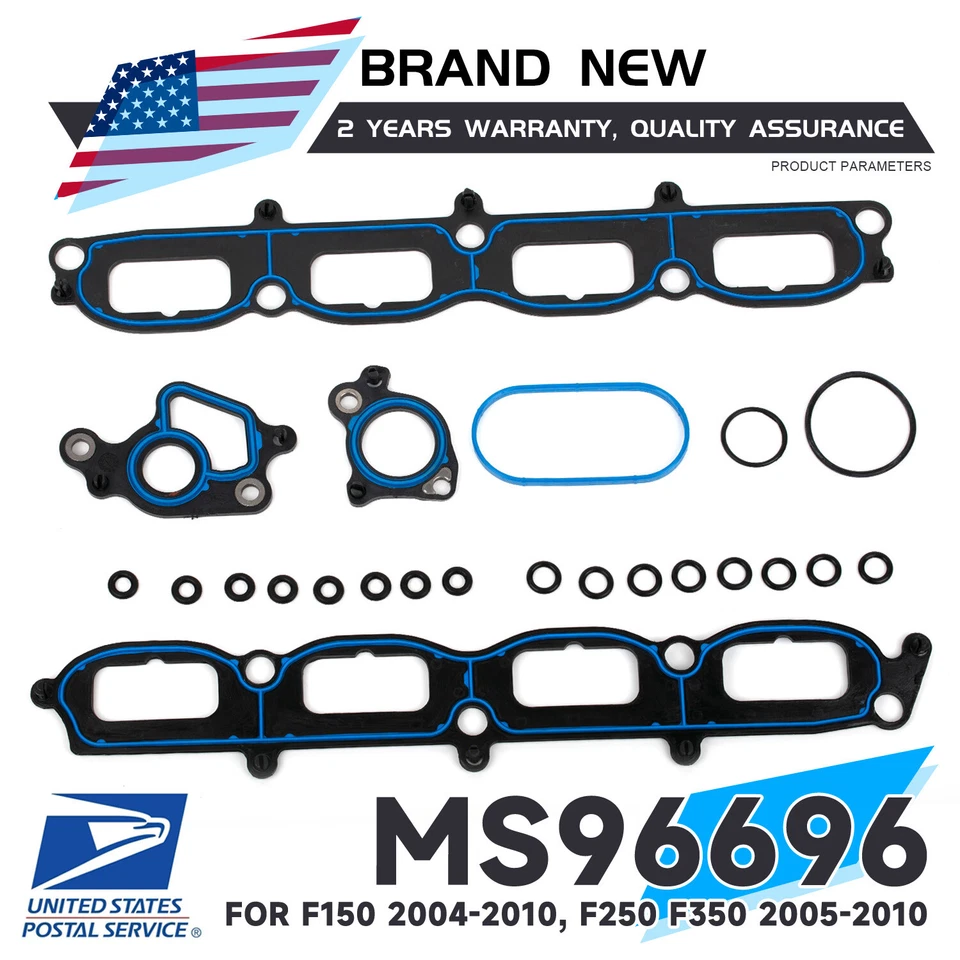 Juego de juntas de colector de admisión para 04-10 Ford F150 2005-10 F250 F350 Super Duty 5,4 L Foto 1 de 4