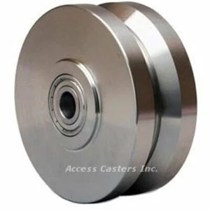 Rodamiento de bolas de precisión de rueda W-520-SVB-1/2 5"" X 2"" acero inoxidable ranura en V tapa de 950 lb - Imagen 1 de 1