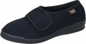 Manitu Damen Hausschuhe Schwarz Schuhe Klettverschluss 340174-01 - Bild 1 von 2