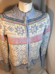 Gap Kids  Multi Color Sweater Size XL Long Sleeve Zip Up Made In Hong Kong 70#23 - Picture 1 of 12