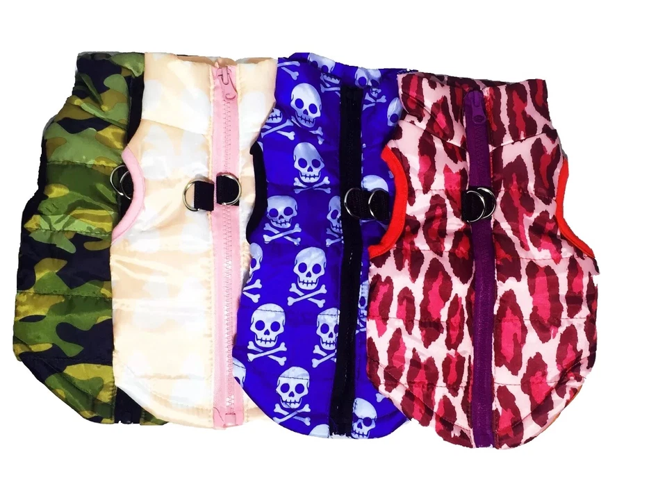 Cute Puppy Pet Small Dog Cat Winter Warm Coat Padded Vest Jacket Sizes S M L - Image 1 of 4