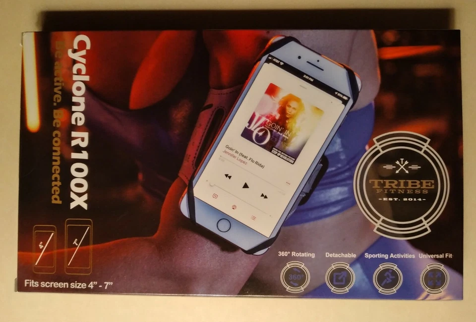 Tribe Fitness Cyclone R100X Premium Sports Armband Black Phone Holder