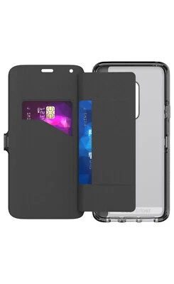 Tech21 Evo Wallet Protective Folio Phone Case for Samsung Galaxy S9+, Black - Image 1 of 2