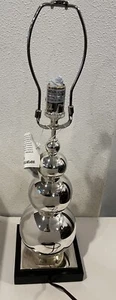 Visual Comfort Stacked 4 Ball MCM Lamp Polished Silver - Picture 1 of 13