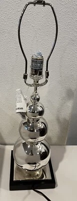 Visual Comfort Stacked 4 Ball MCM Lamp Polished Silver - Image 1 of 4