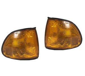 Pair Front Corner Turn Signal Amber lamp Light for BMW 7 95-98 E38 