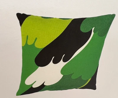 Ikea ANGSFIBBLA Pillow Cushion Cover 20" Green Abstract NEW modern mcm black - Image 1 of 4