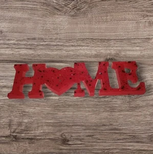 Handmade Red And Black Glitter Freestanding Home Sign - Home Decor - Any Colour - Picture 1 of 3