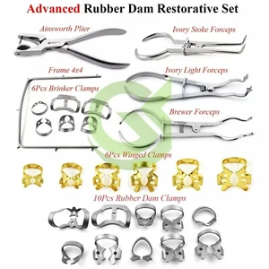 Juego de instrumentos de presa de goma de arranque Kit de restauración endodóntica restauradora de dientes - Imagen 1 de 9
