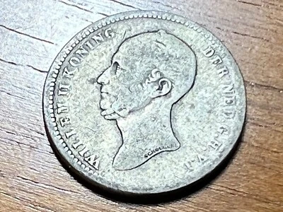 T2: Netherlands 1848 Silver 25 Cent. Free Shipping in U.S. - Image 1 of 4