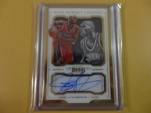 2017-18 DOMINION MAIN EXHIBIT LEGENDS AUTO JERRY STACKHOUSE 04/10 GOLD - Picture 1 of 2